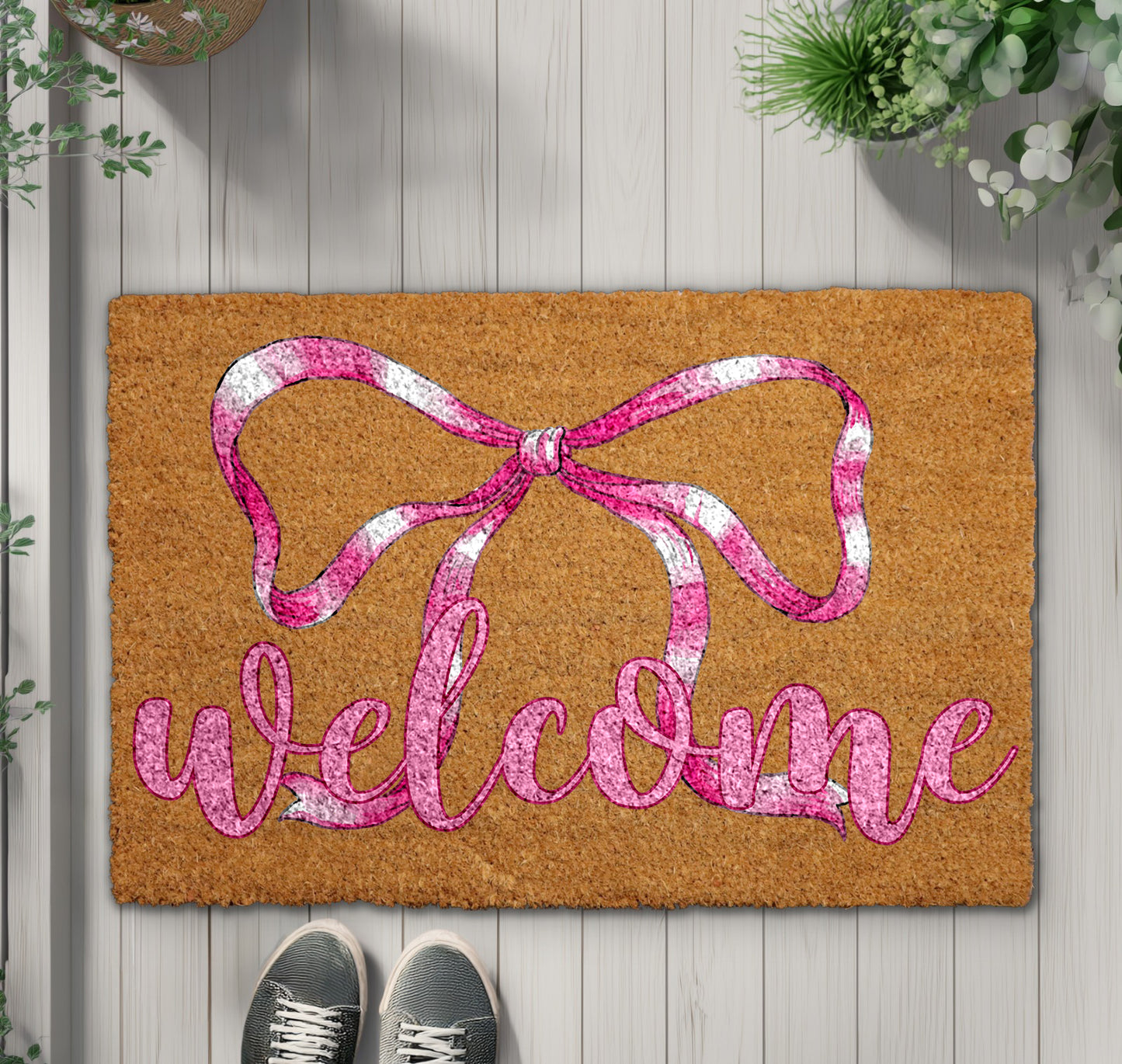 Charming Coquette Bow Doormat, Ideal Housewarming Gift for Girly Style
