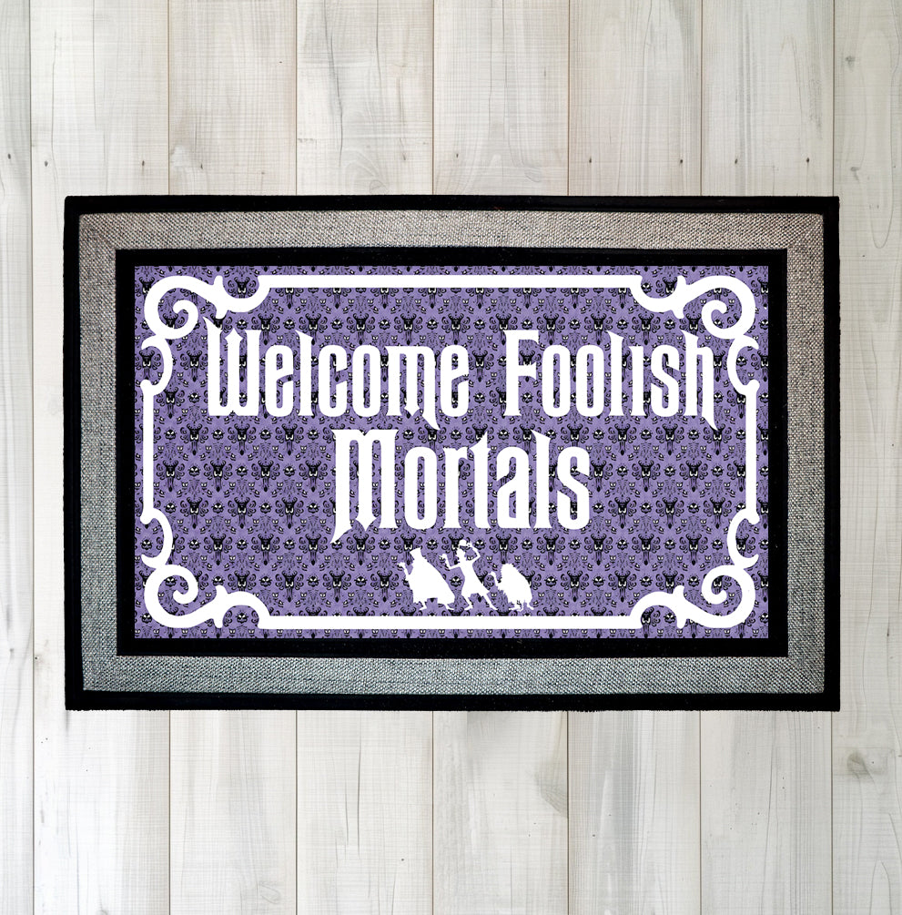 Spooky Disney Doormat, Creepy Halloween Decor for Horror Movie Fans
