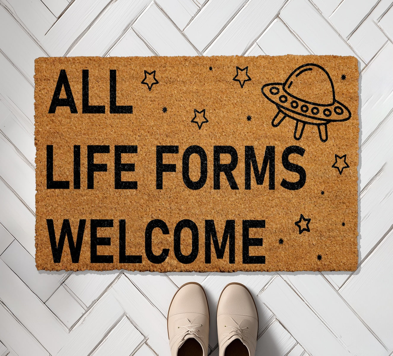 Sci-Fi Lovers Welcome with Funny Alien Doormat, Ideal Housewarming Gift