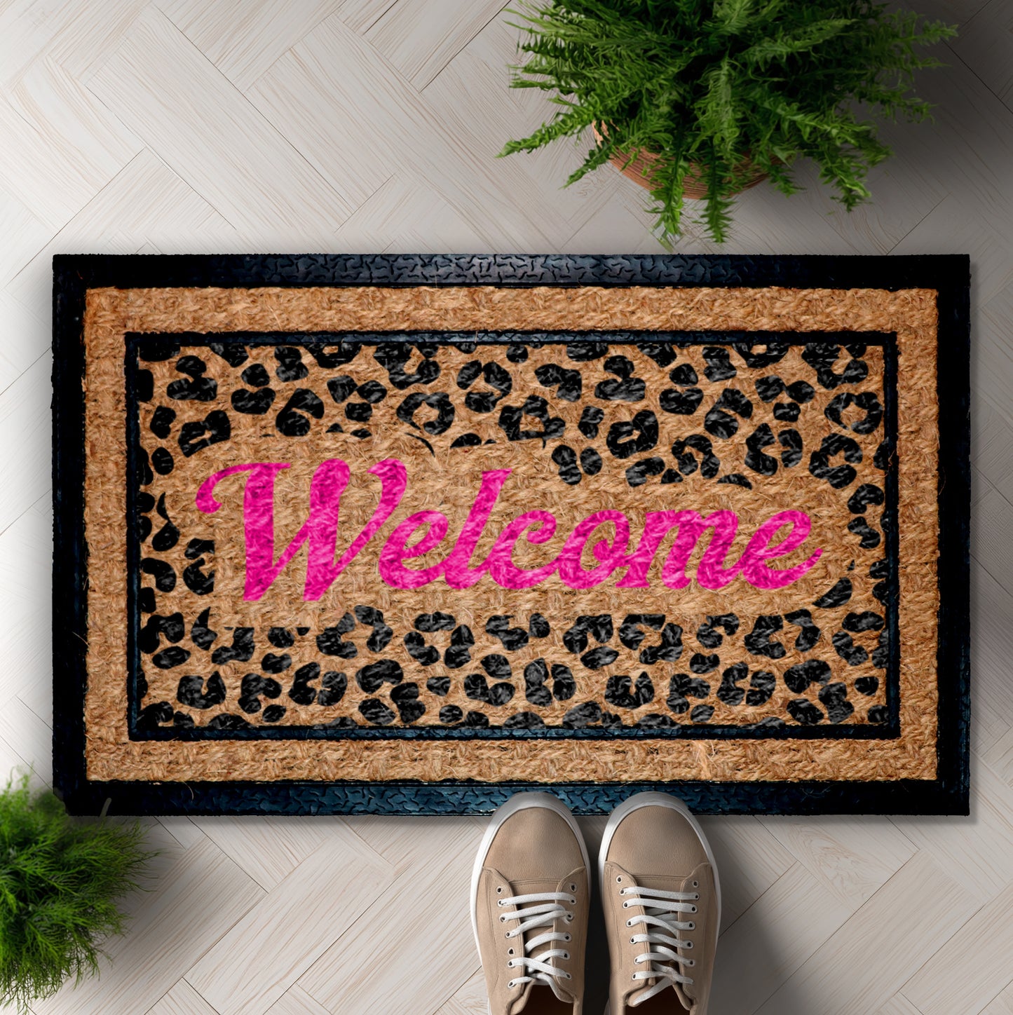 Wild Leopard Print Doormat, Stylish Home Decor Gift