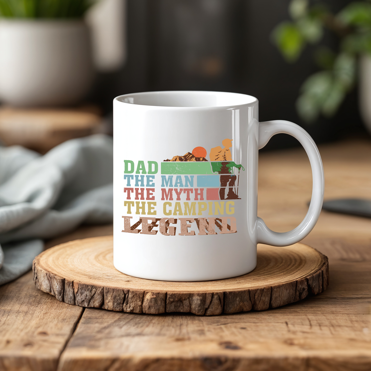 The Camping Legend Dad, Adventure Father's Day Ceramic Mug Cup