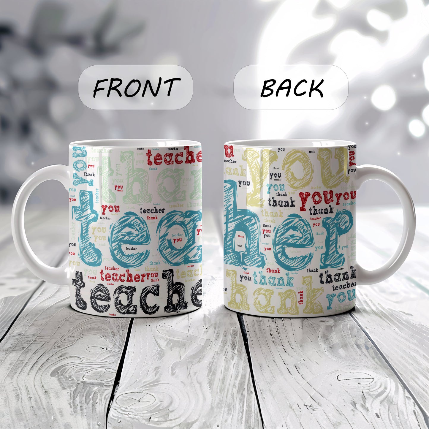 Teacher Thank You Pottery Cup, Retirement Gift Coffee Mug