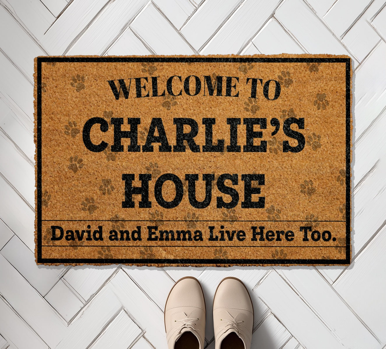 Custom Pet House Doormat, Personalized Welcome Mat, Funny Pet Lover Gift