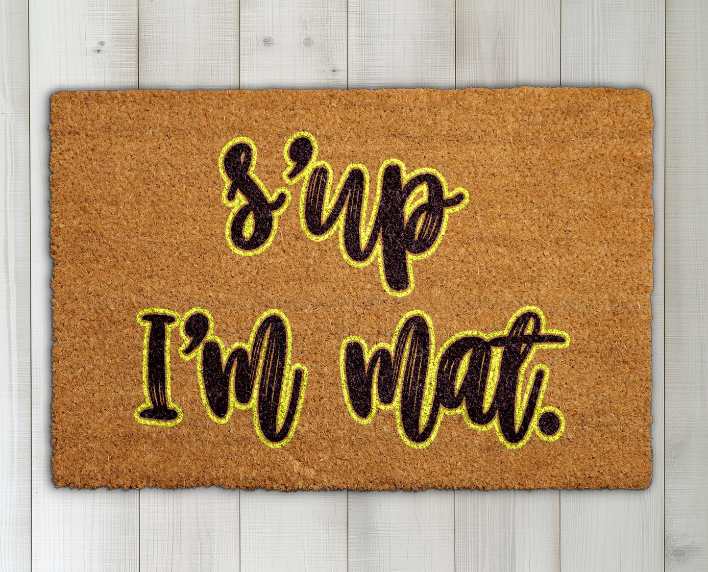 Sup I'M Mat: Funny Greeting Doormat, Humorous Front Porch Decor
