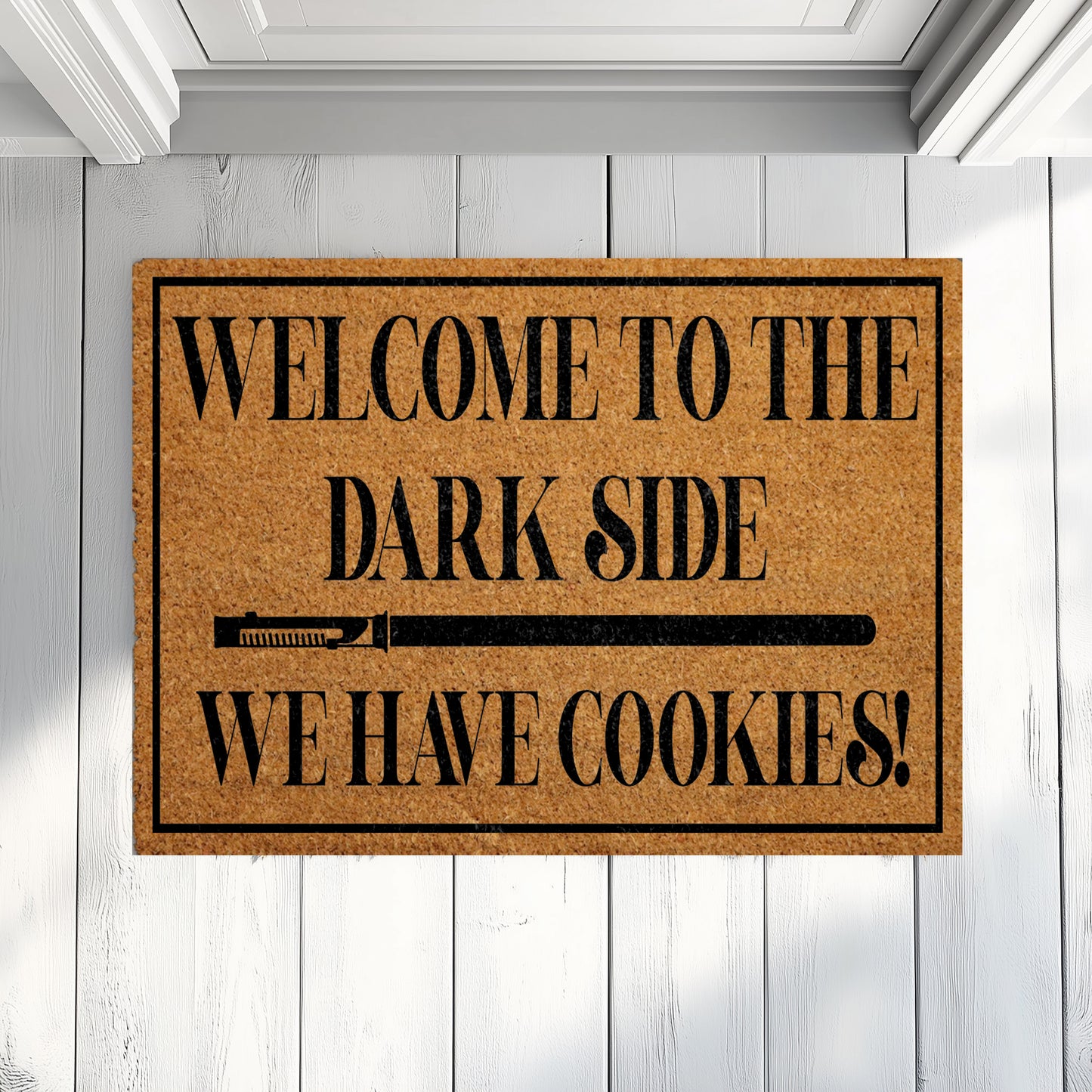 Dark Side Welcome Mat: Geeky Star Wars Decor for Sci-Fi lovers!
