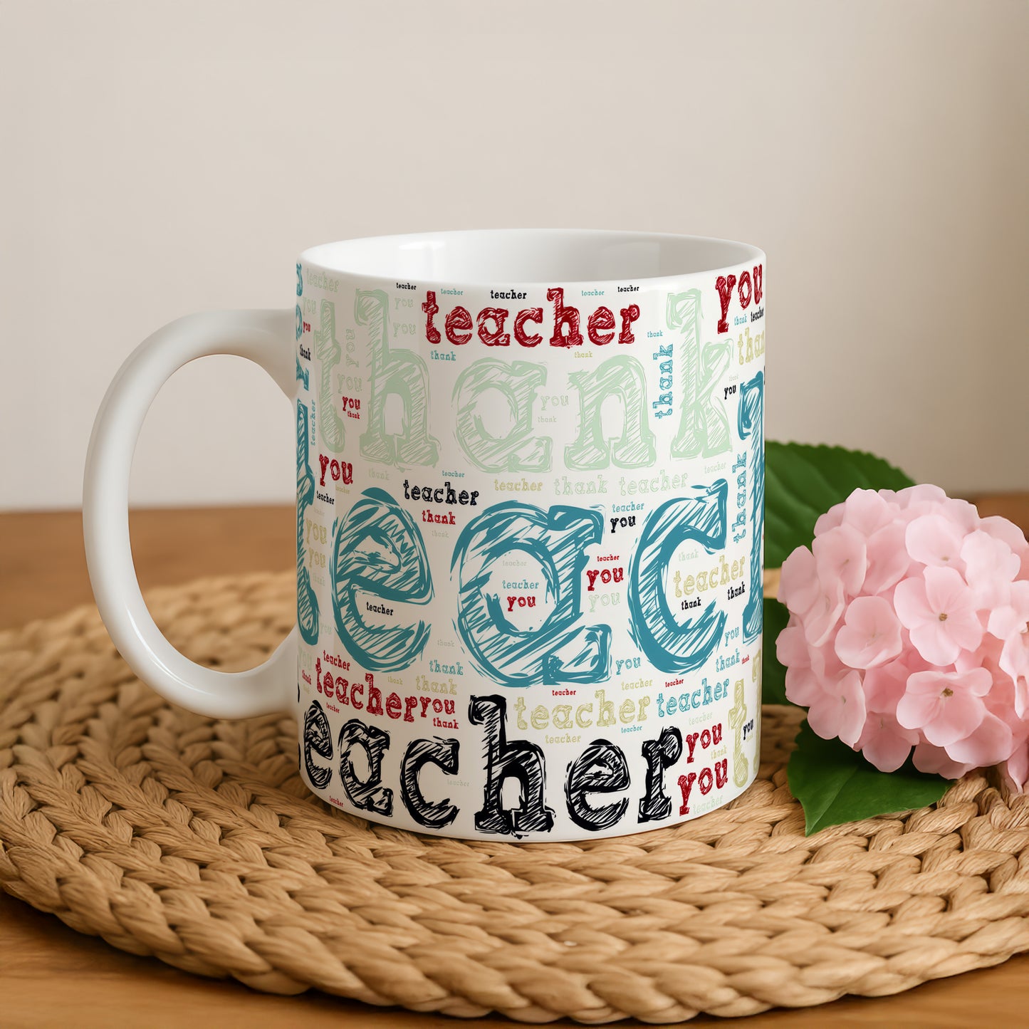 Teacher Thank You Pottery Cup, Retirement Gift Coffee Mug