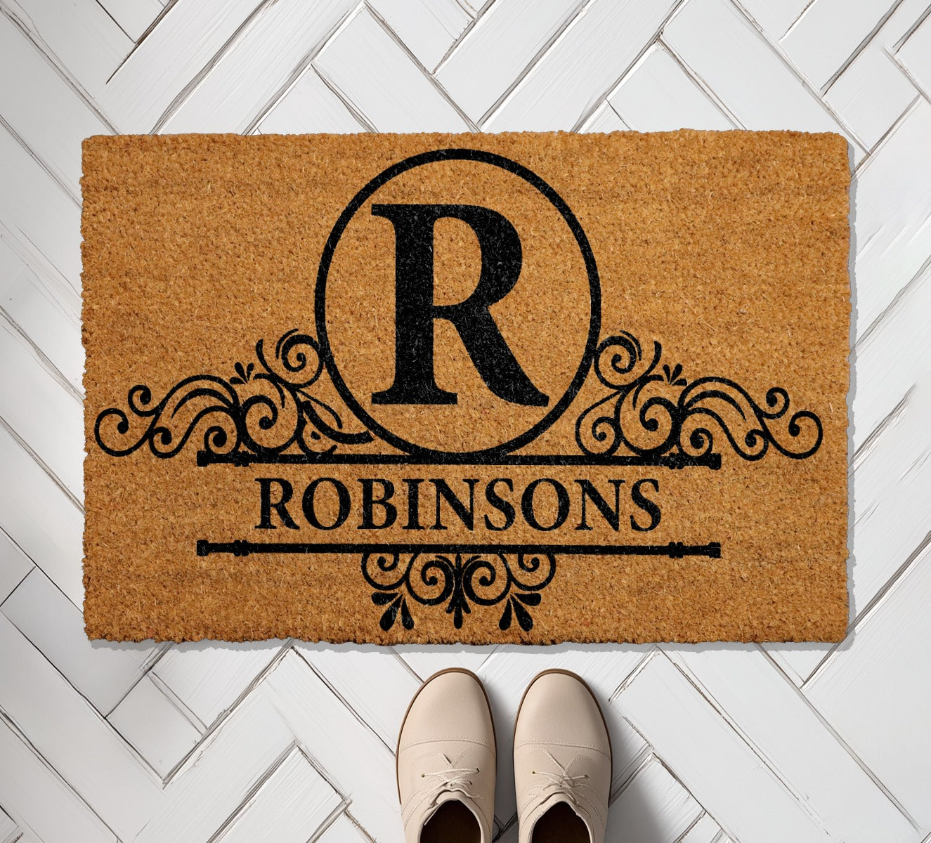 Personalized Last Name Welcome Mat, Custom Family Doormat, Unique Gift