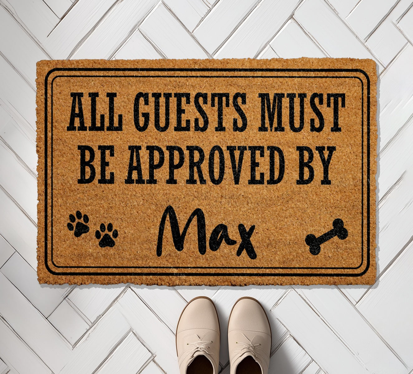 Custom Dog Name Doormat, Funny Dog Lover Housewarming Gift