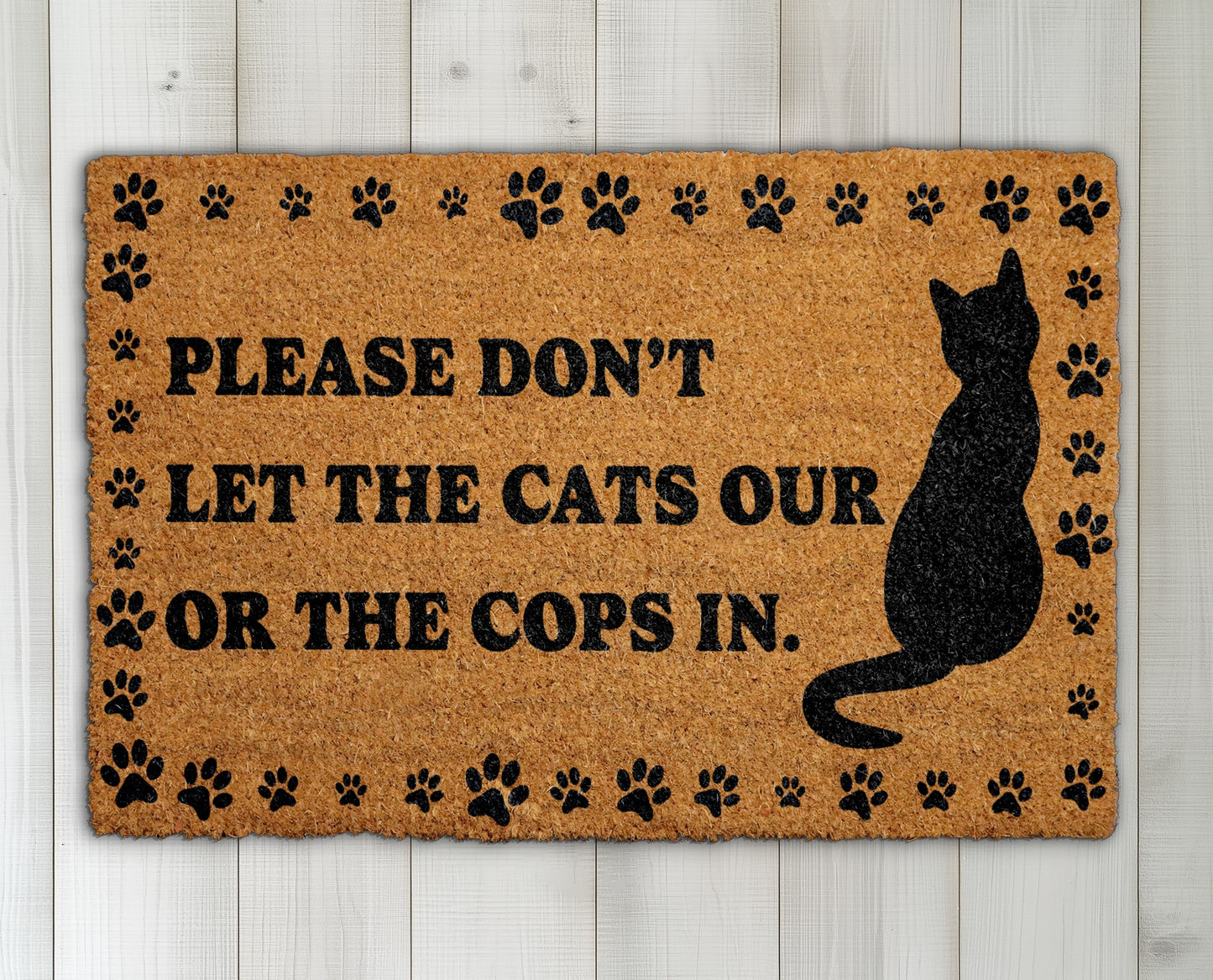 Cat Lover? Welcome a Humorous Doormat, Keep Cats In!