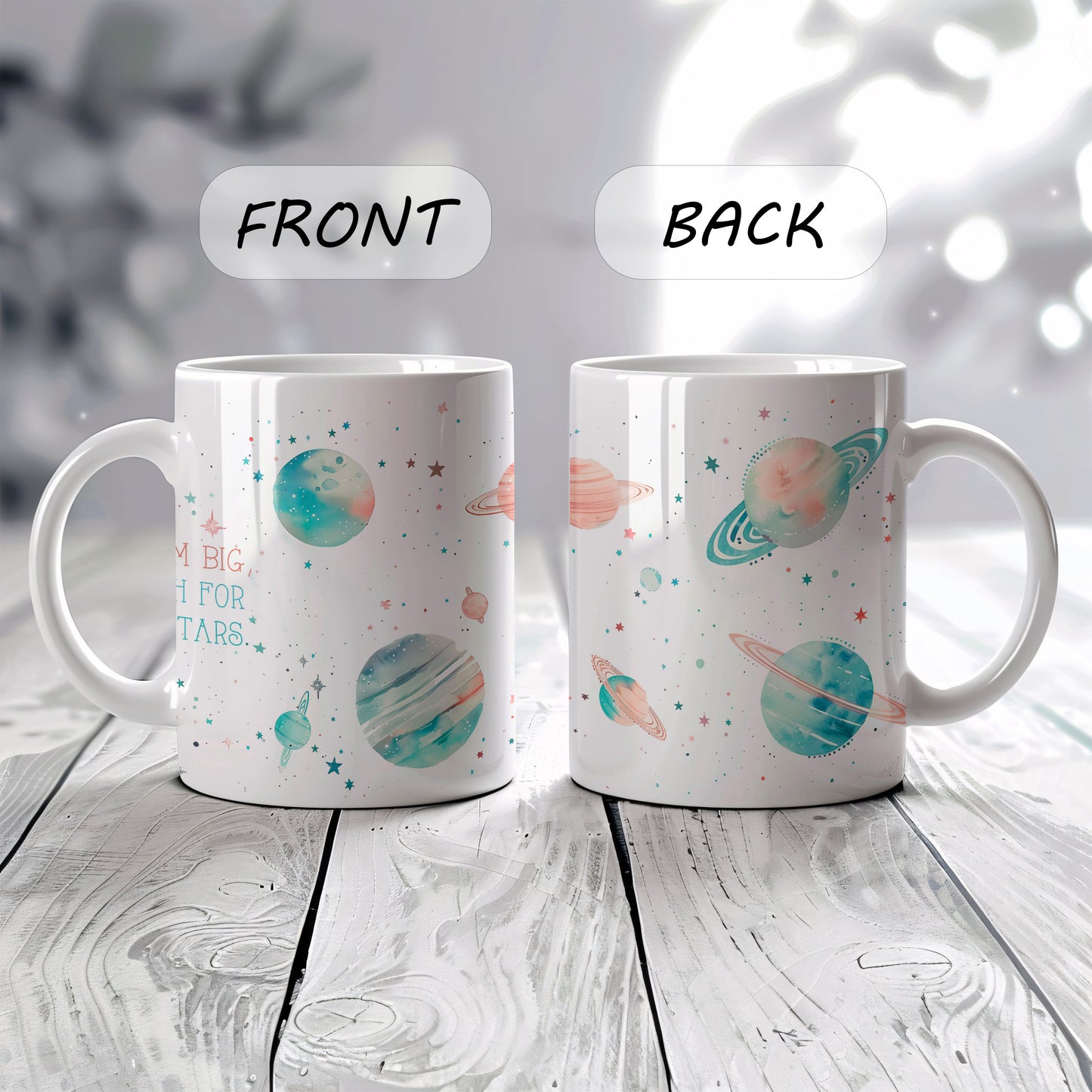 Dream Big, Reach for the Stars: Aesthetic Planets Coffee Mug