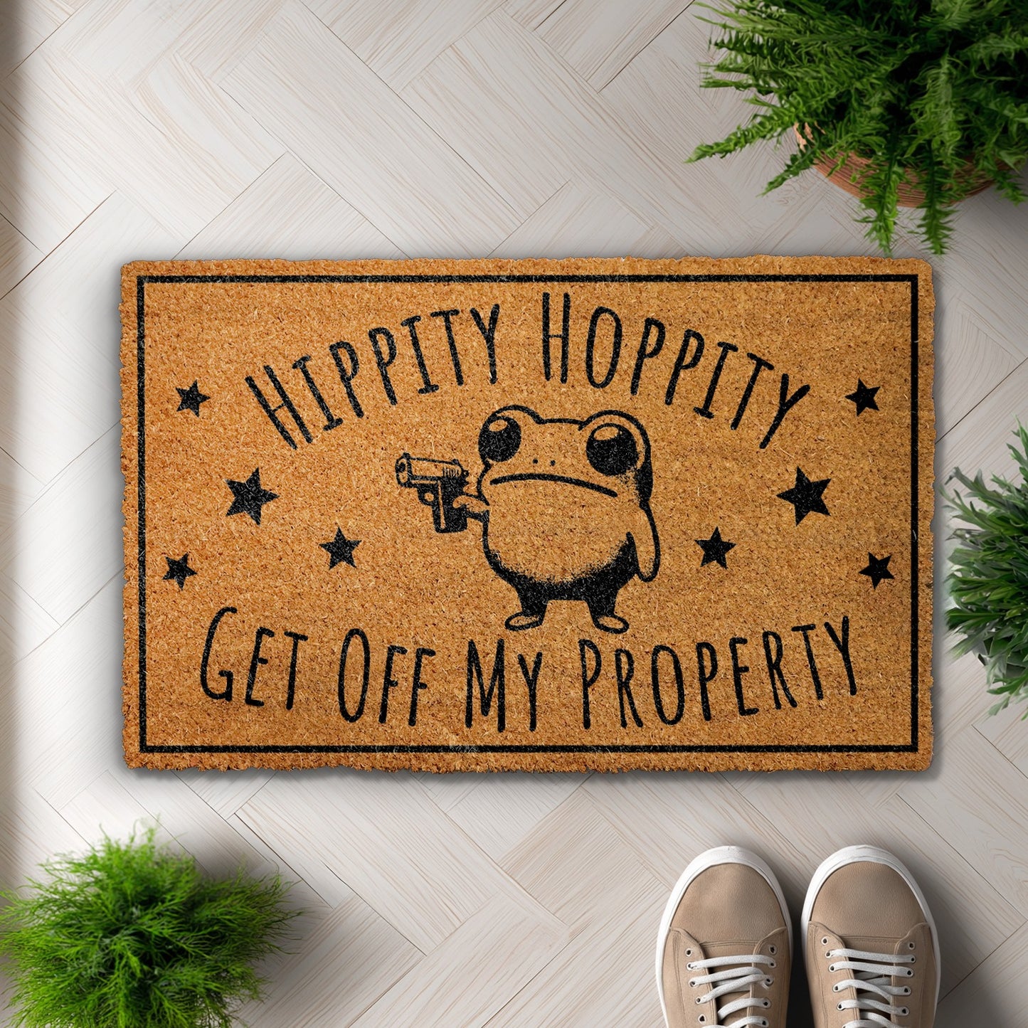 Hilarious Frog Doormat: Quirky Outdoor Rug, Humorous Housewarming Gift