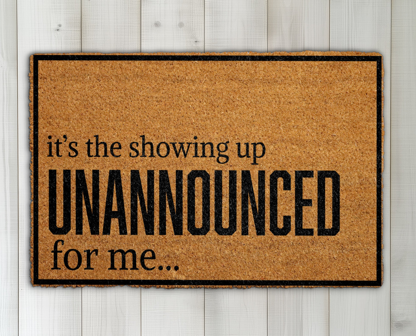 Welcome Unexpected Guests with a Humorous Unannounced Visit Mat