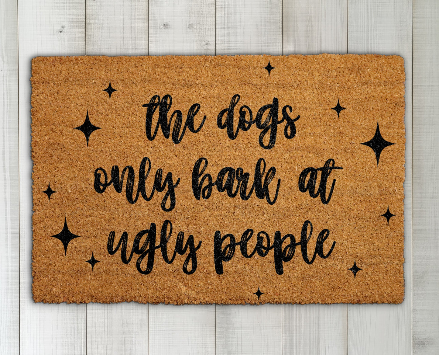 Rude Humor Welcome Mat, Funny Dog Doormat for Front Porch