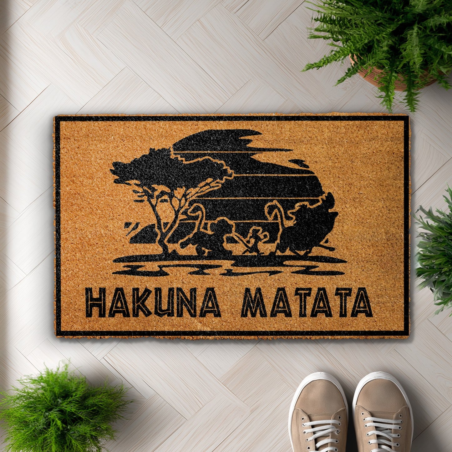 Lion King Welcome Mat, for Disney Fans and Animal Lovers.
