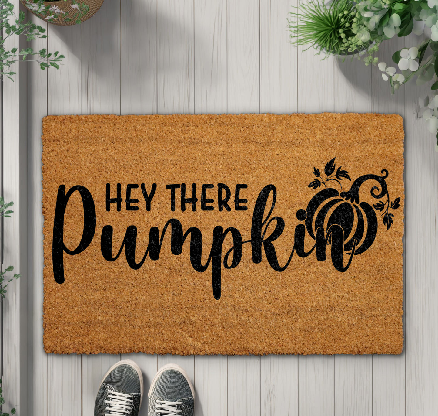 Welcome Fall with Harvest Season Porch Doormat, Thanksgiving Gift