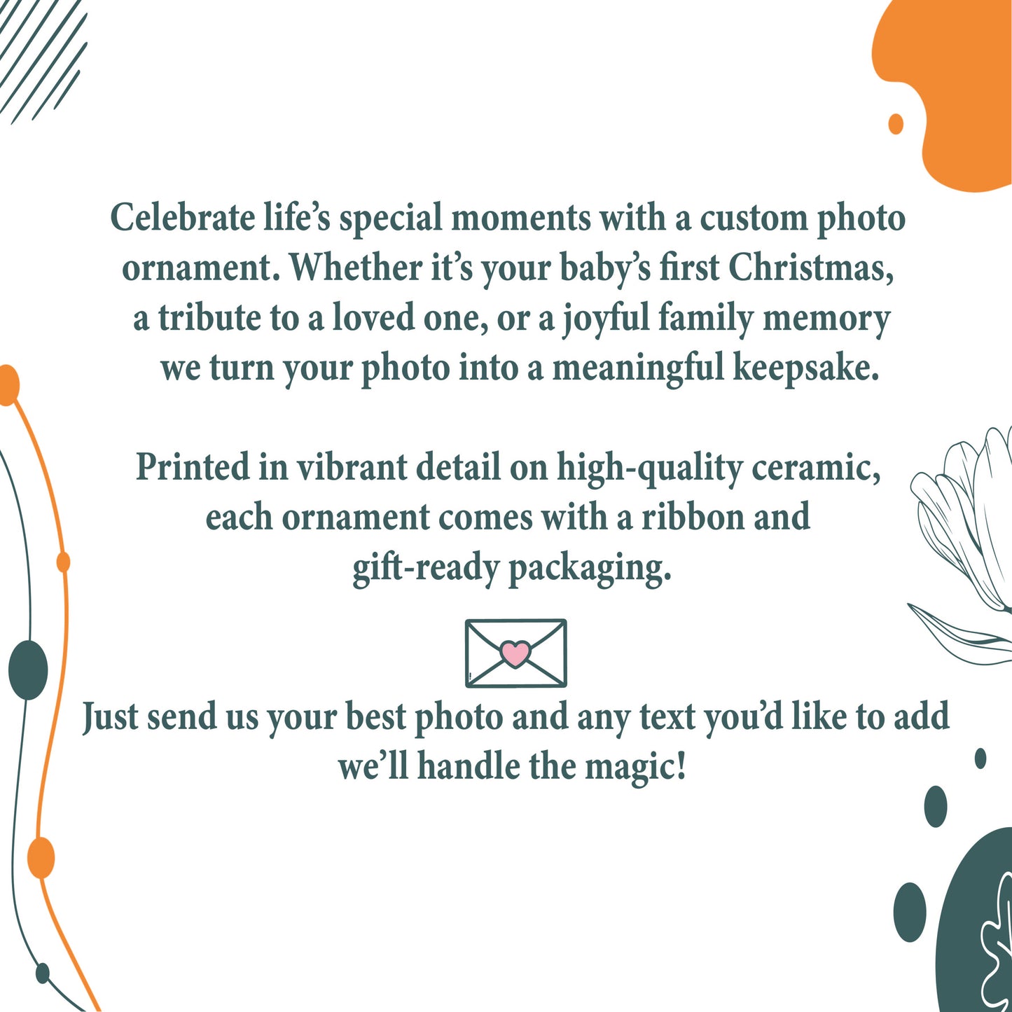 Custom Wedding Keepsake: Personalized Married Ornament, Elegant Floral Decor