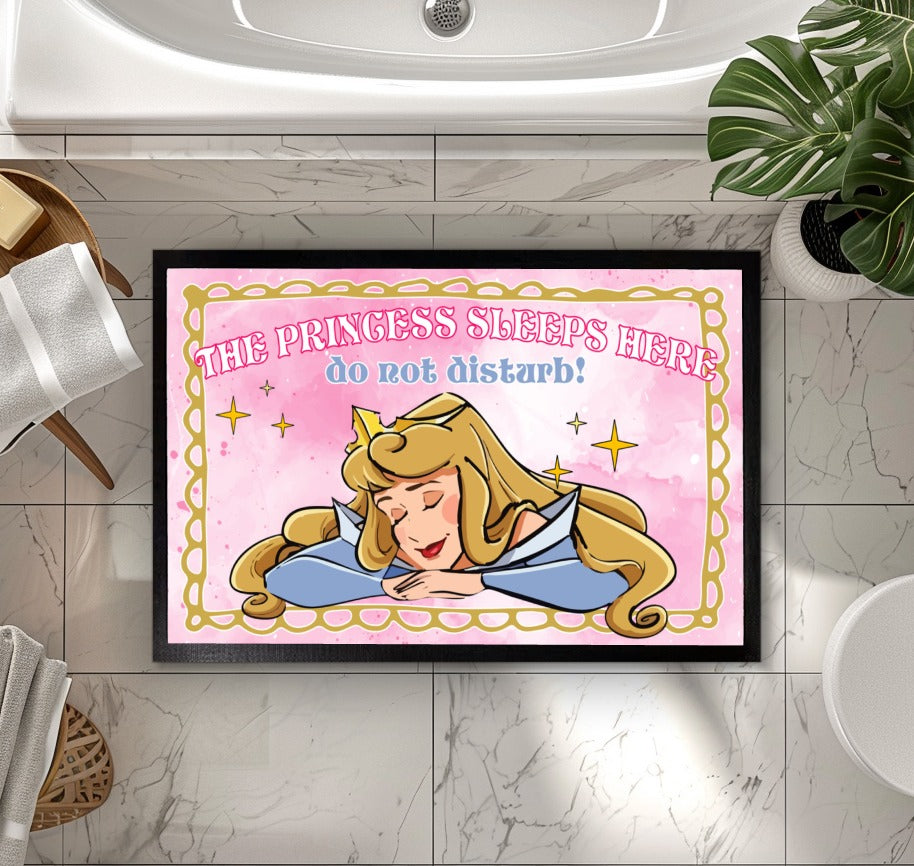 Disney Princess Welcome Mat: Sleeping Beauty Doormat for Girls Room