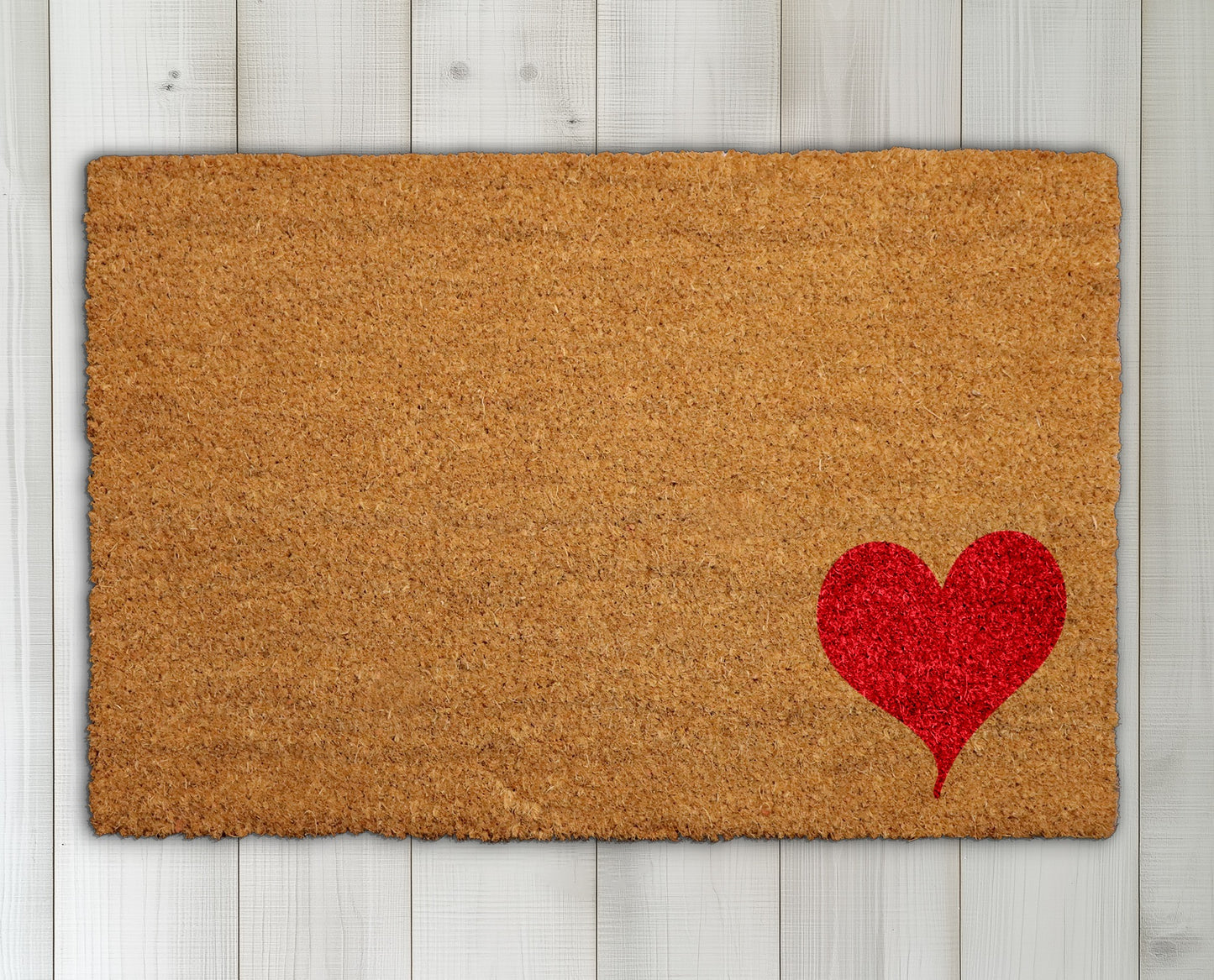 Charming Red Heart Doormat, Sweet Valentine's Day Home Welcome