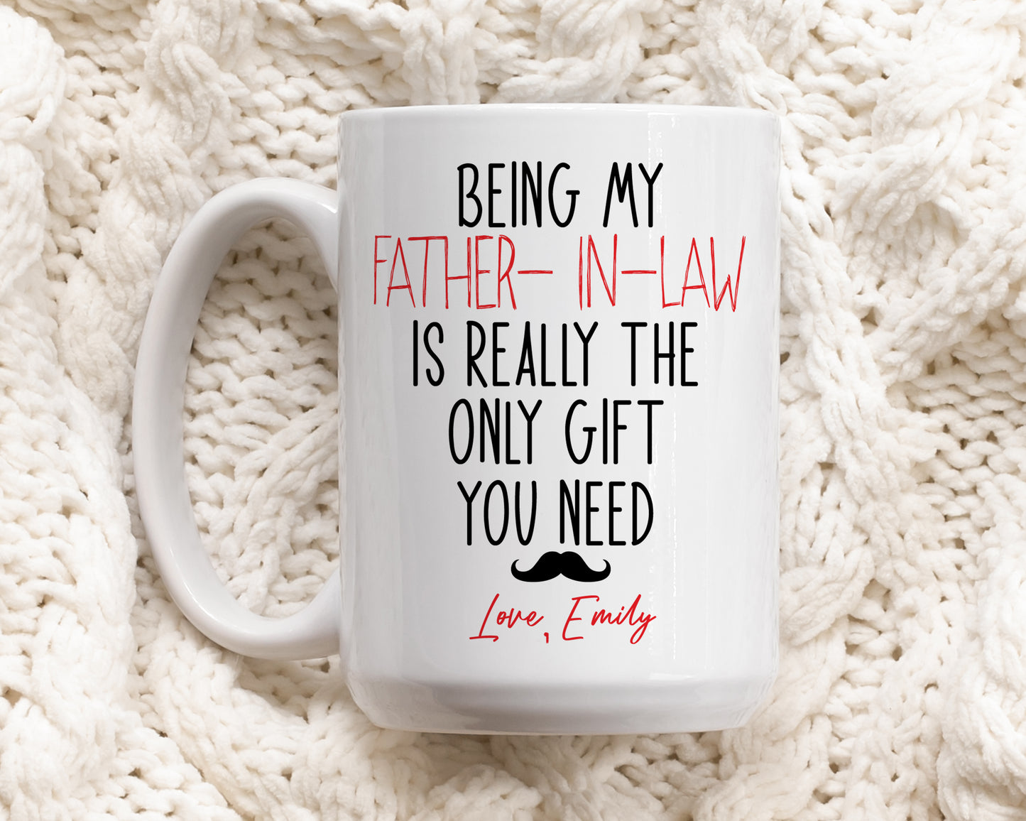 Personalized Funny Dad In Law Coffee Mug, Custom Sublimation Tea Cup