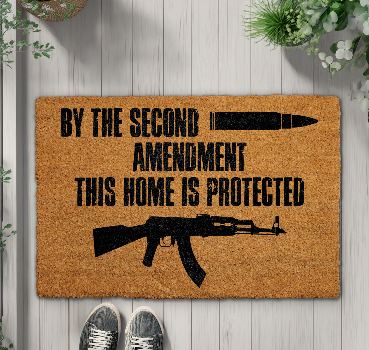 Gun Lover? This Home Is Protected with Pro-Gun Doormat