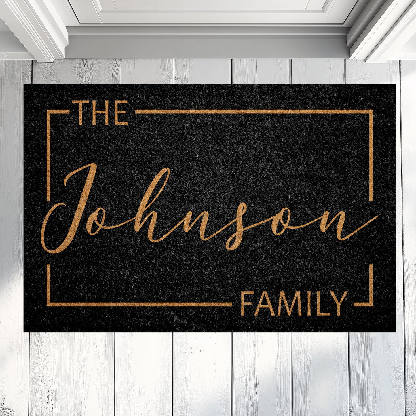 Custom Family Name Coco Doormat, Personalized Last Name Welcome Rug