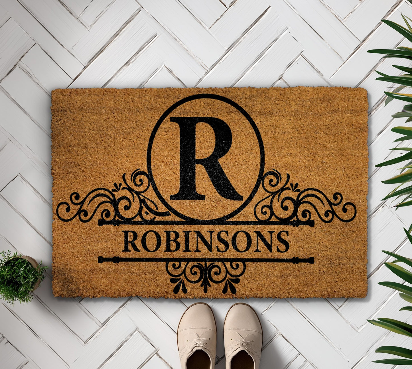 Personalized Last Name Welcome Mat, Custom Family Doormat, Unique Gift