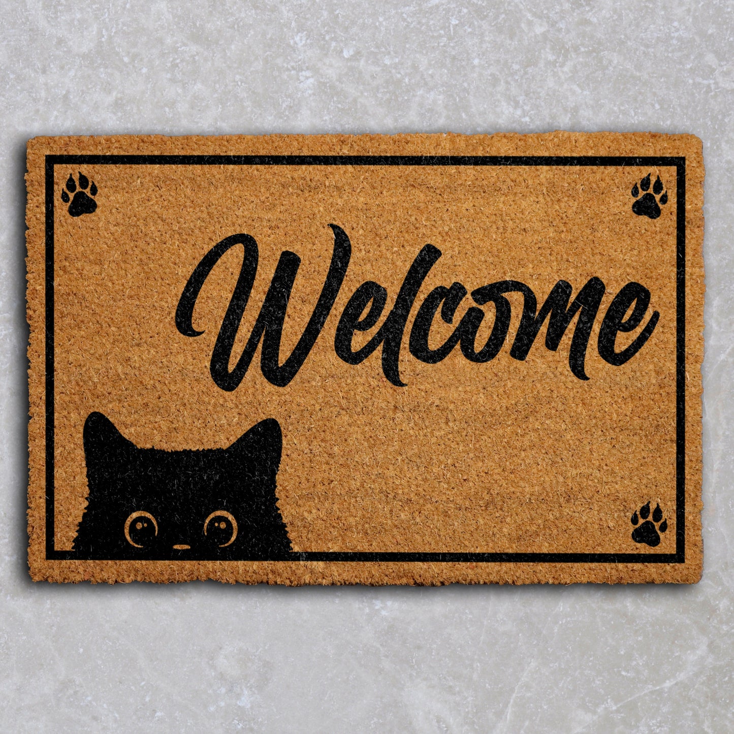 Peeking Cat Doormat: Cute Home Decor for Cat Lovers