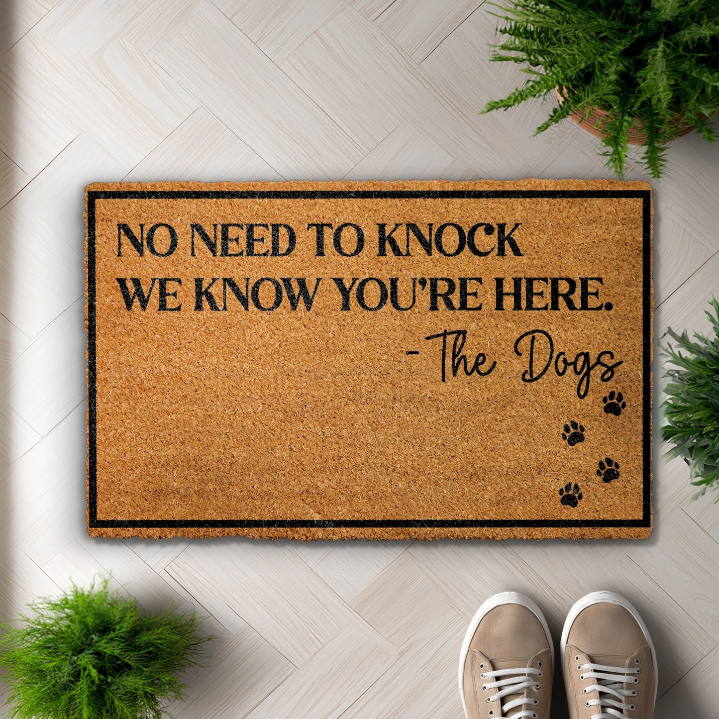 Funny Dog Welcome Mat, Humorous Pet Owner Porch Coco Rug