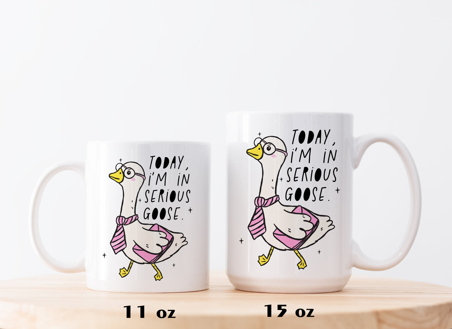 Silly Goose Mug, Cute Bird Lover Gift, Honk Humor Cup