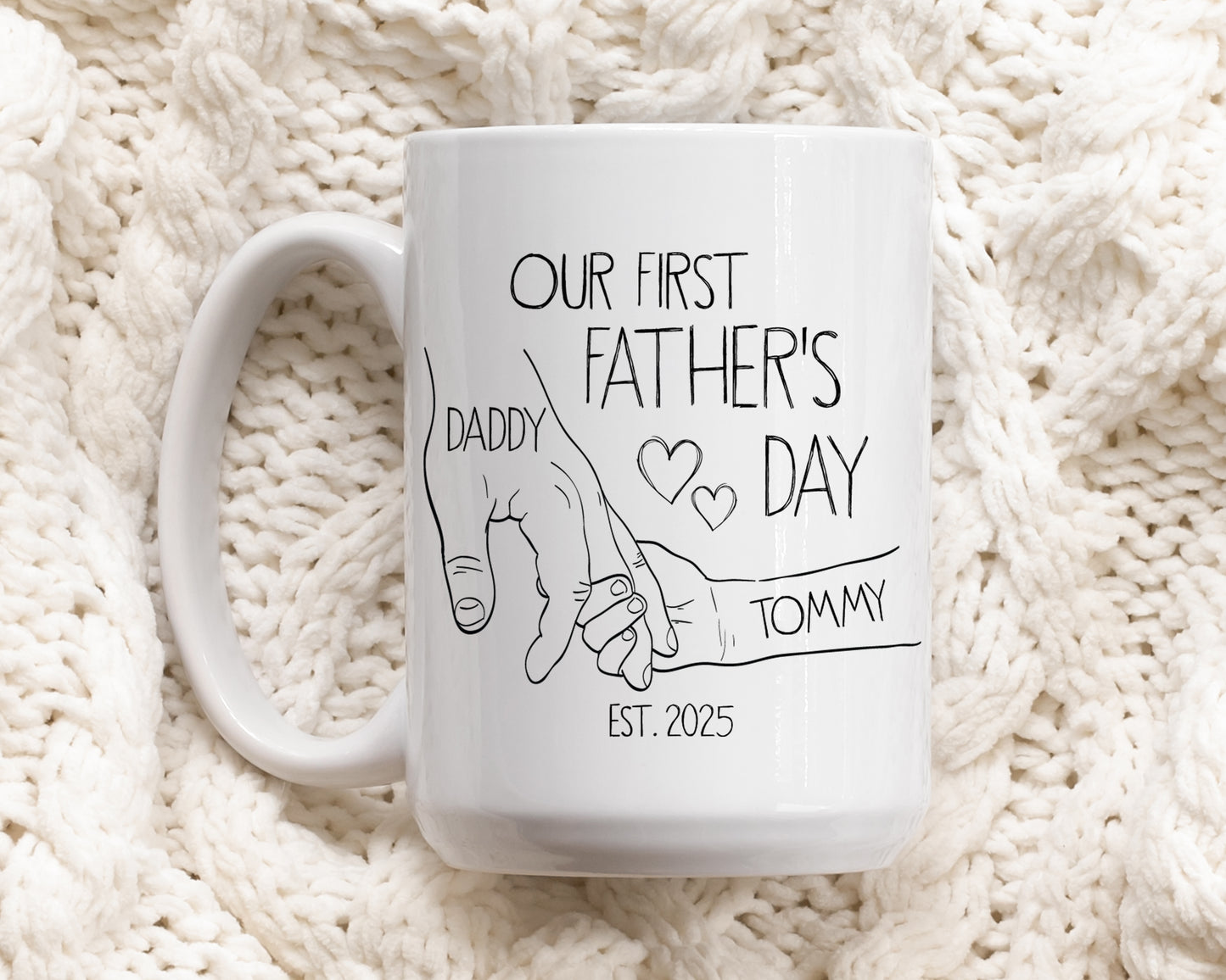 Custom Father & Baby Coffee Cup, Personalized First Father's Day