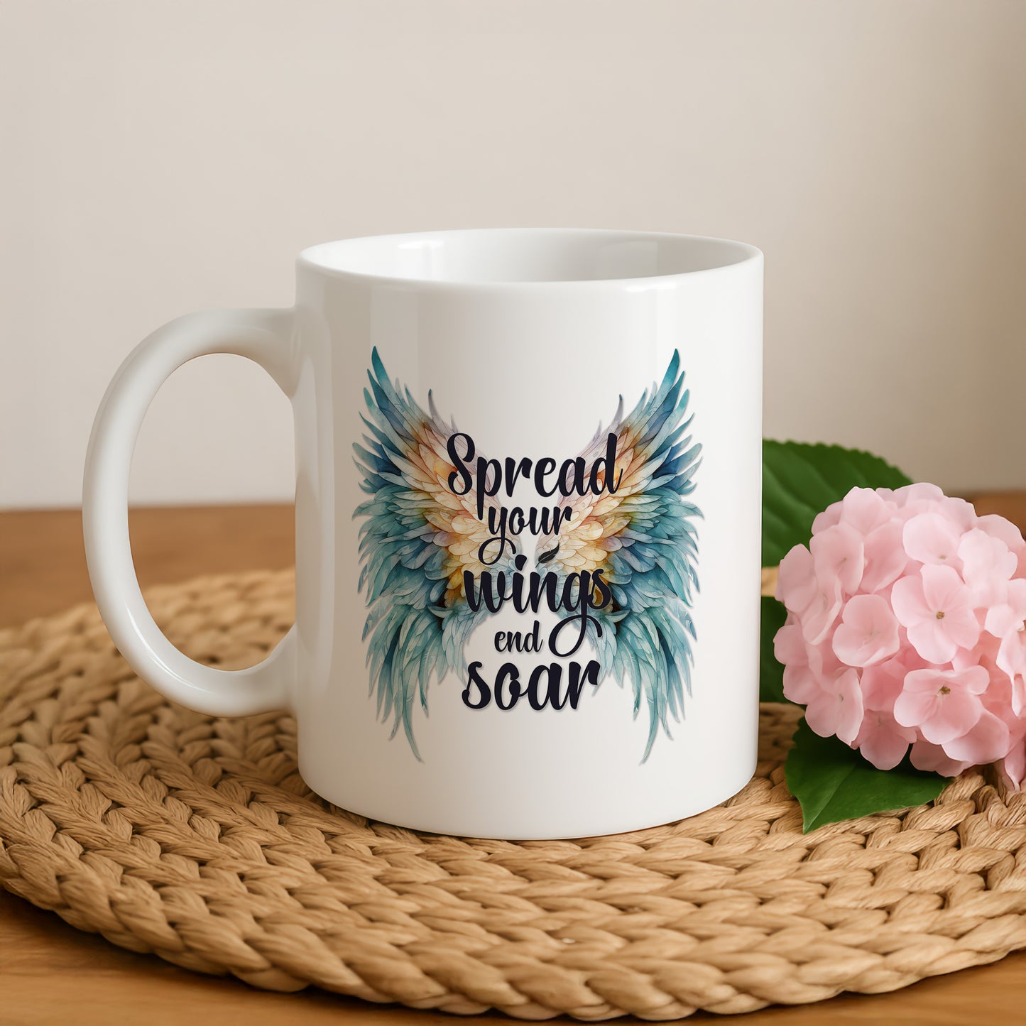 Empower Your Day With Aesthetic Wings Ceramic Cup!