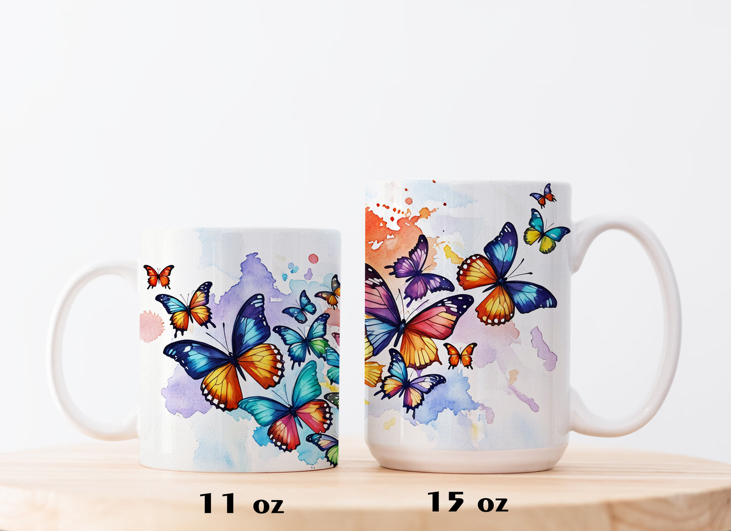 Nature-Inspired Butterfly Ceramic Mug, Garden Lover's Spring Drinkware