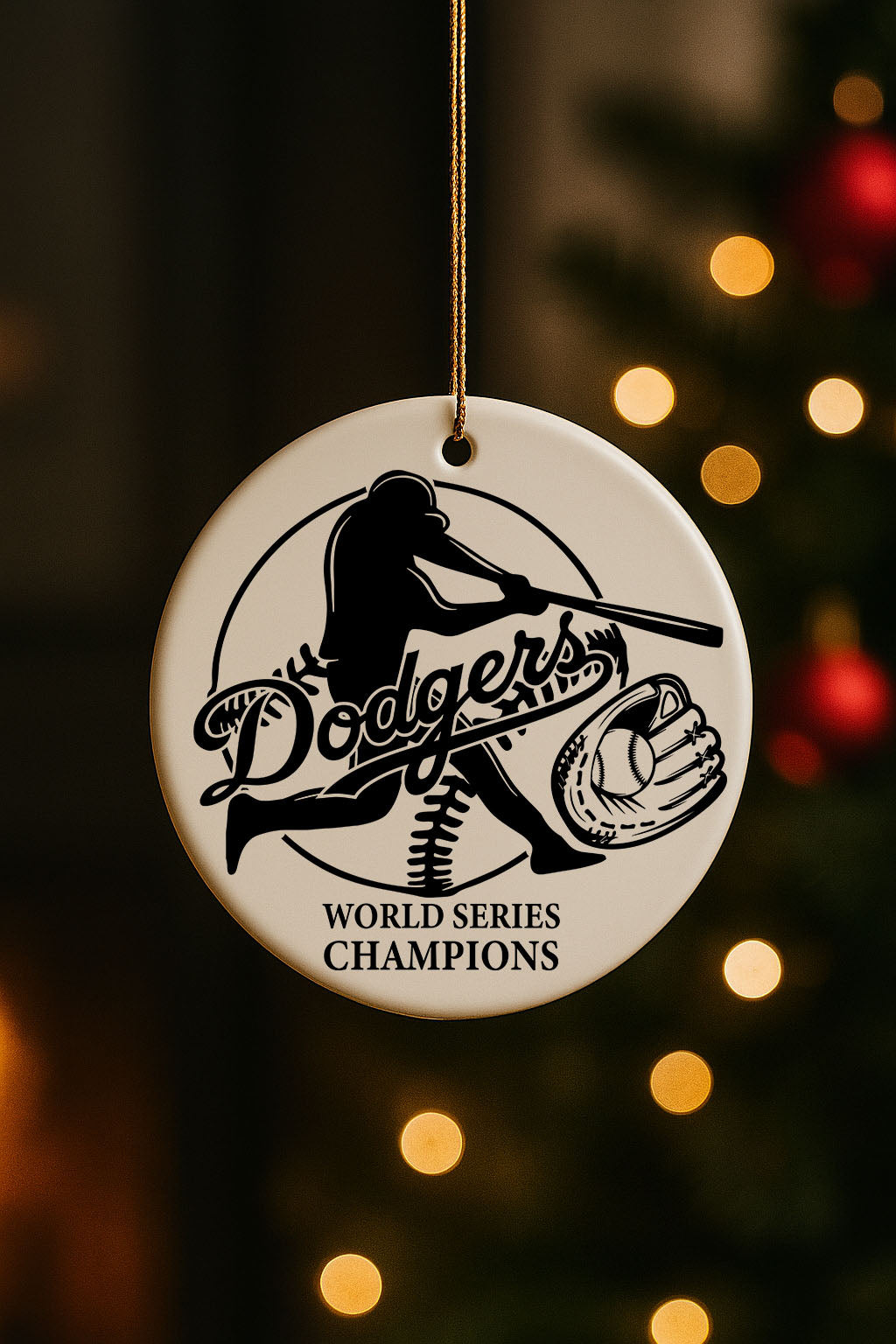 Celebrate with Los Angeles Dodgers Inspired World Series Champions Ornament.