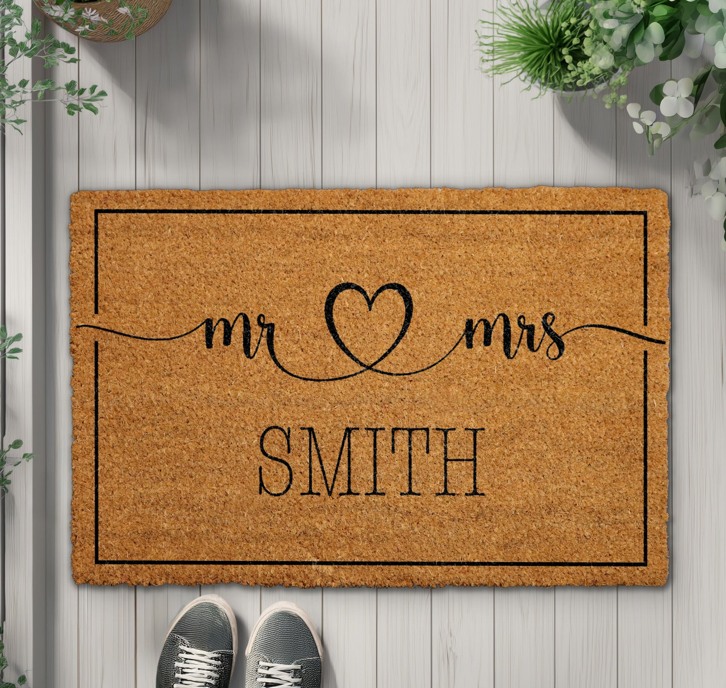 Personalized Mr And Mrs Doormat: The Perfect Newlywed Gift!