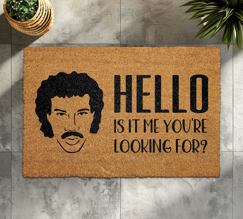 Retro Music Fan Welcome Mat, Humorous Housewarming Gift, Coir Rug