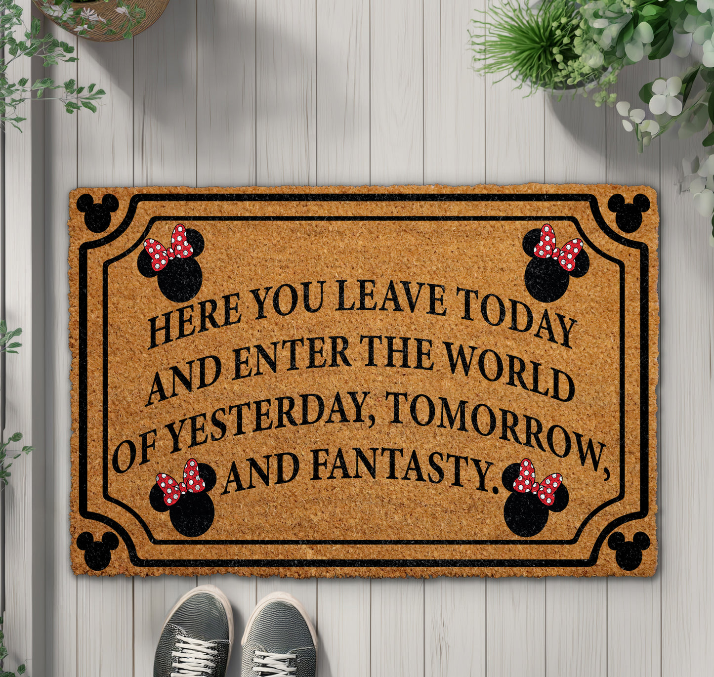 Disney Lovers Housewarming: Magical World Doormat for Front Porch