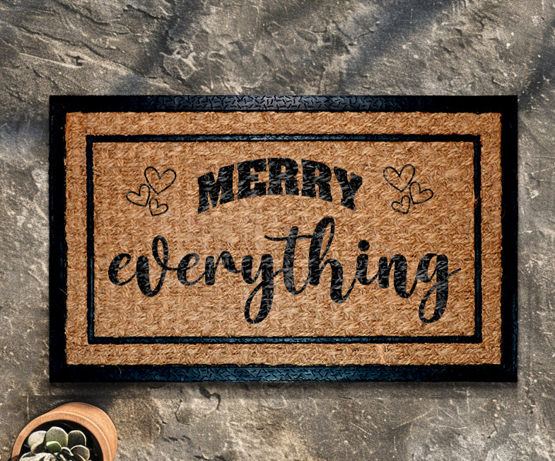 Merry Everything Doormat: Holiday Cheer for Your Home Entrance!