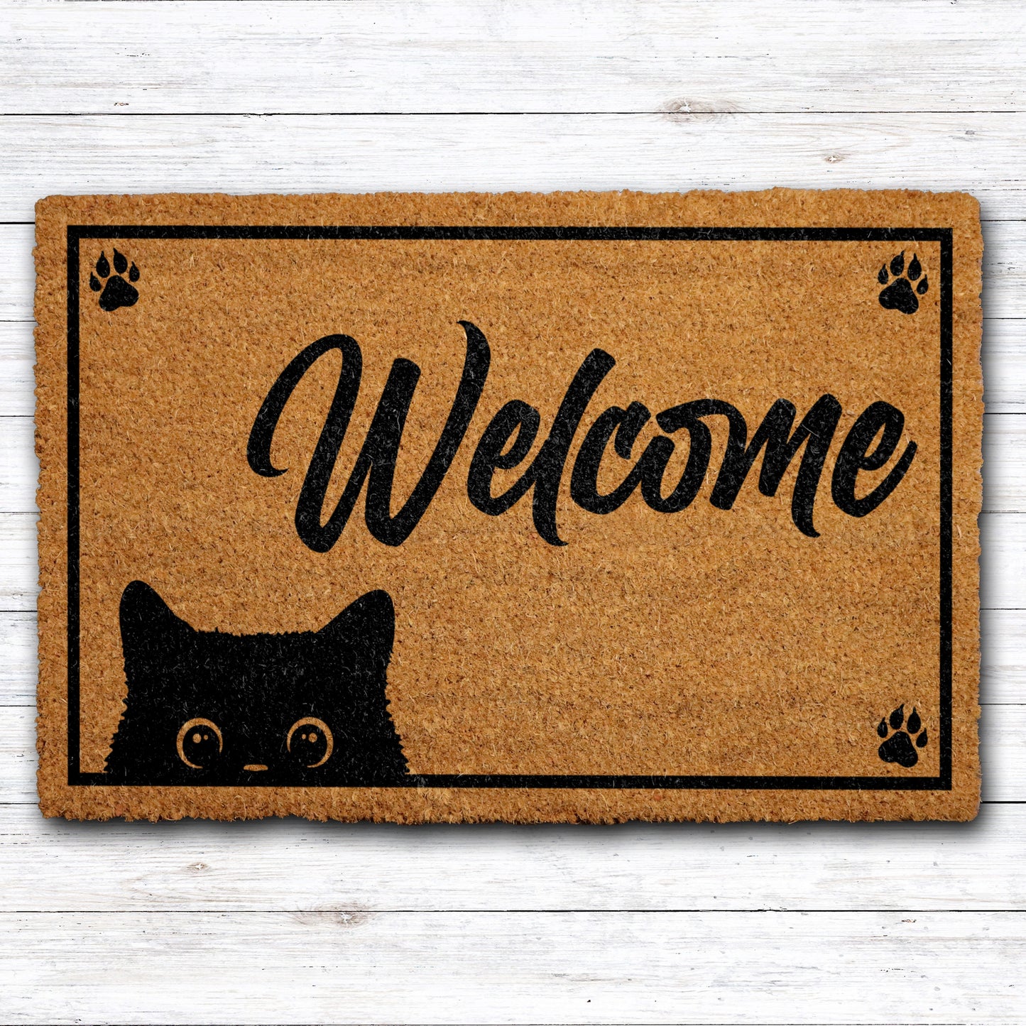 Peeking Cat Doormat: Cute Home Decor for Cat Lovers