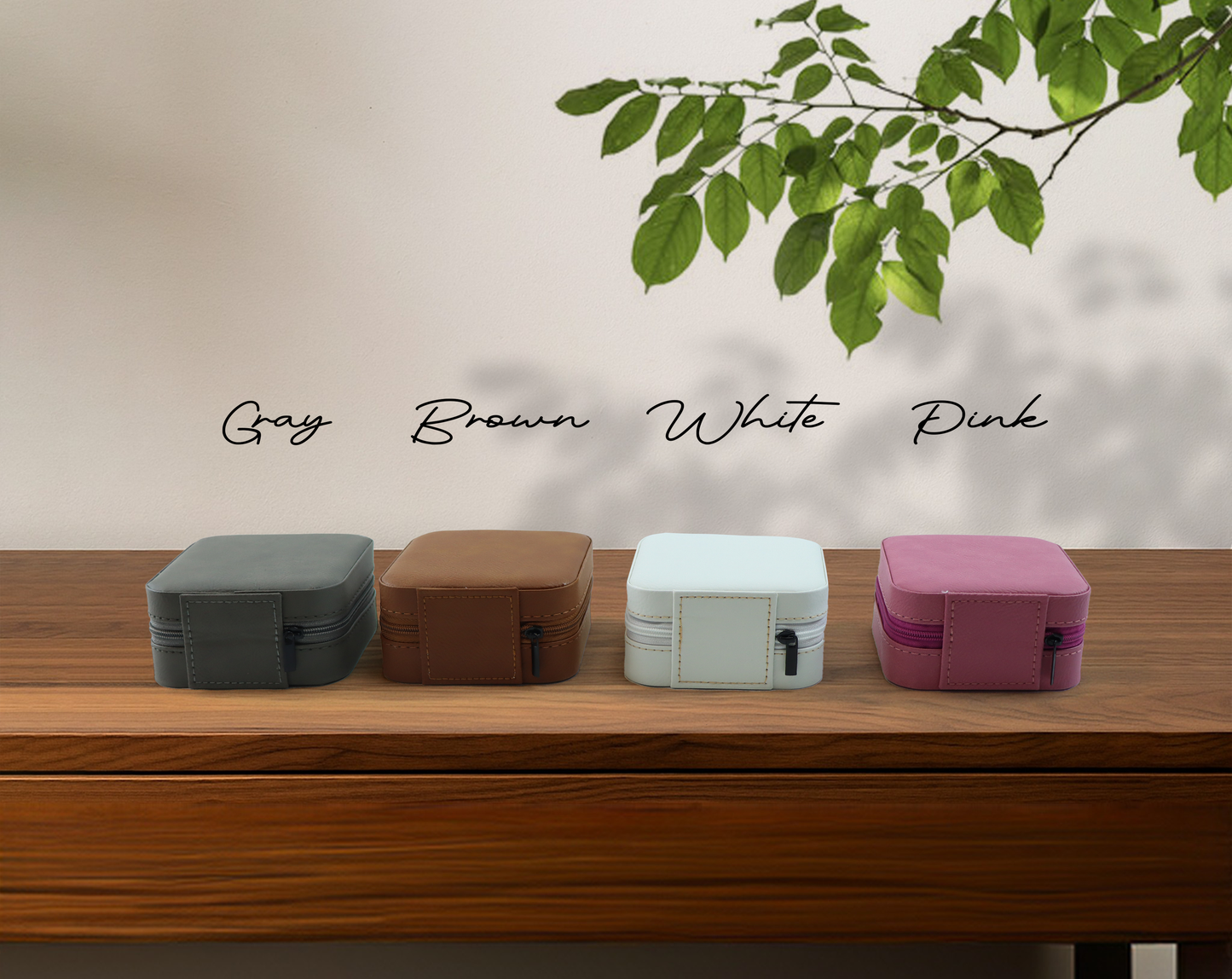 Custom Name Leather Jewelry Box - Ideal Bride & Bridesmaid Gift
