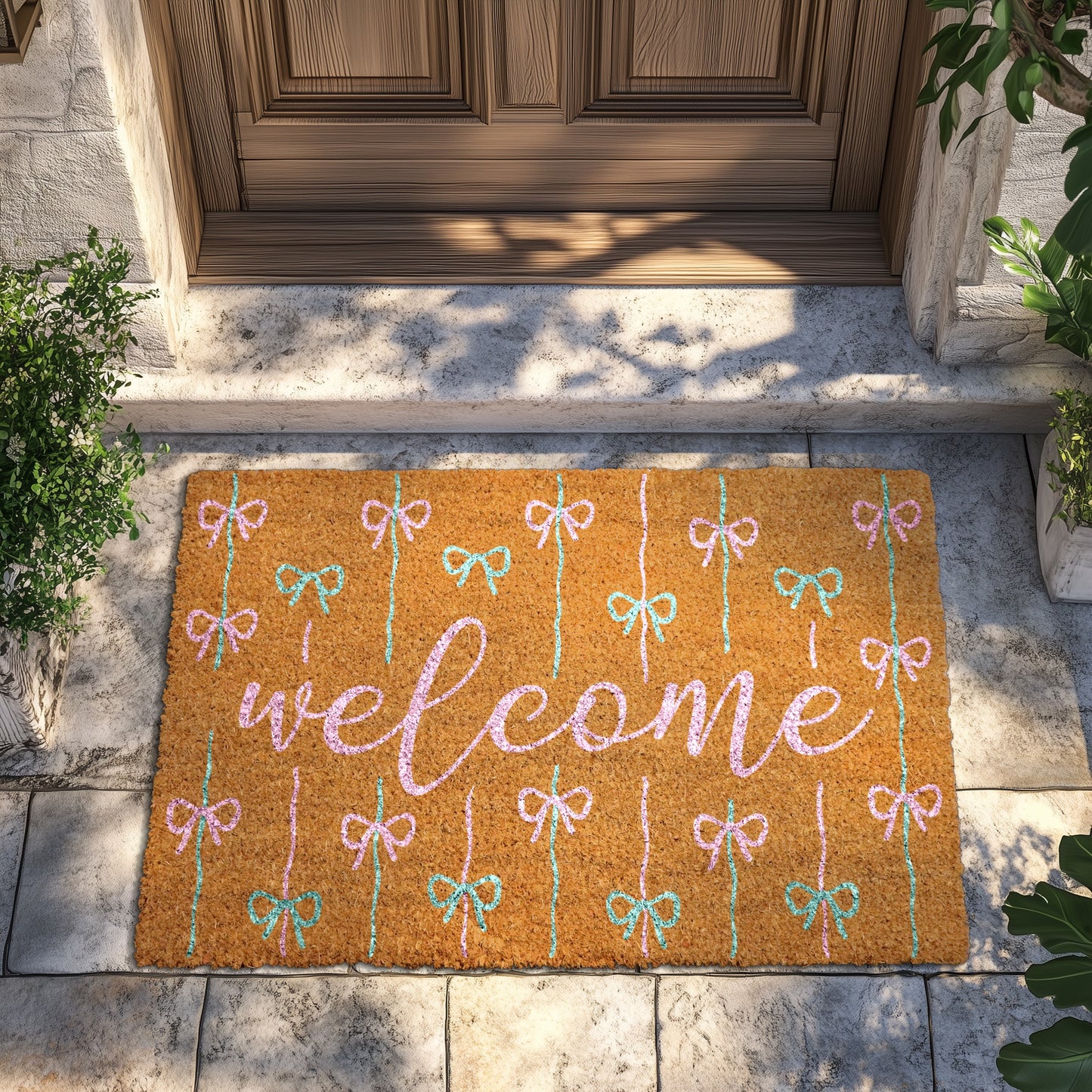 Coquette Bow Doormat: Charming Rug for Sweet Housewarming