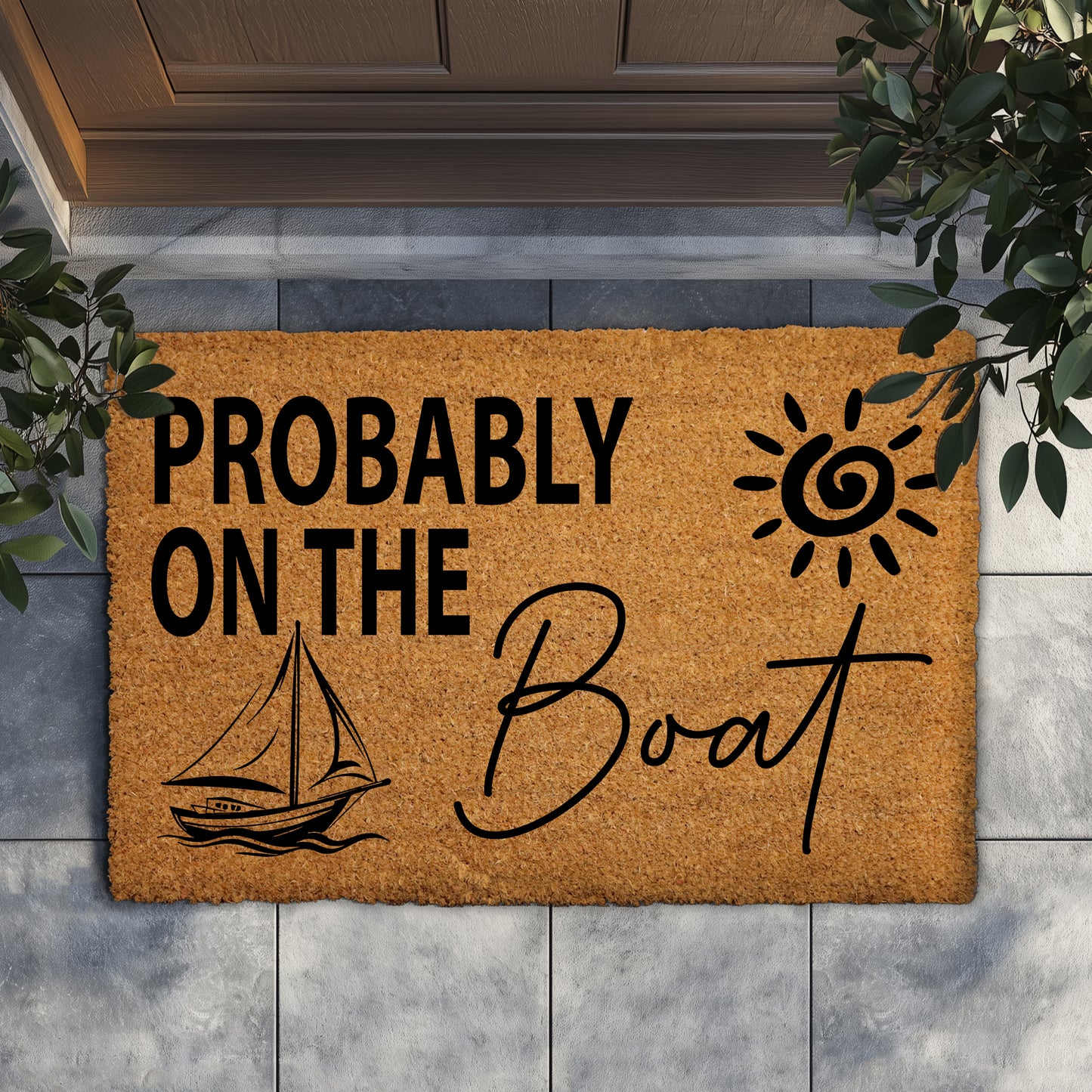 Boating Decor Doormat, Gift For Sailors, Funny Summer Rug