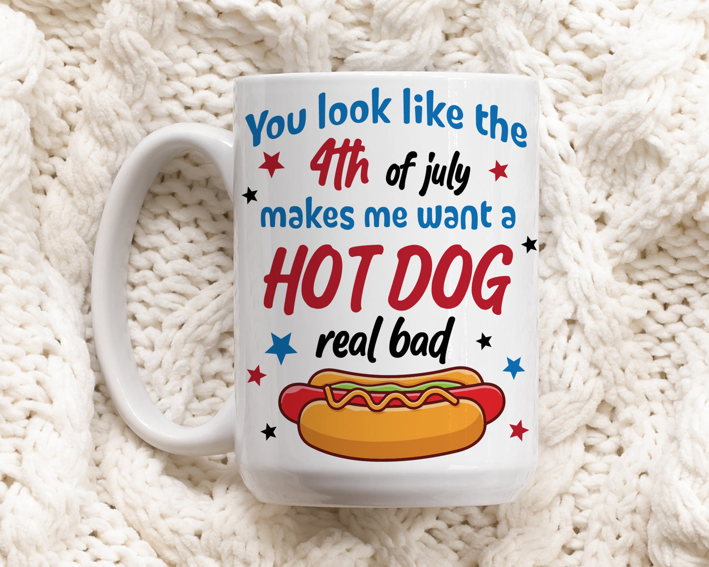 Hilarious Hot Dog Fourth of July Ceramic Mug Collection
