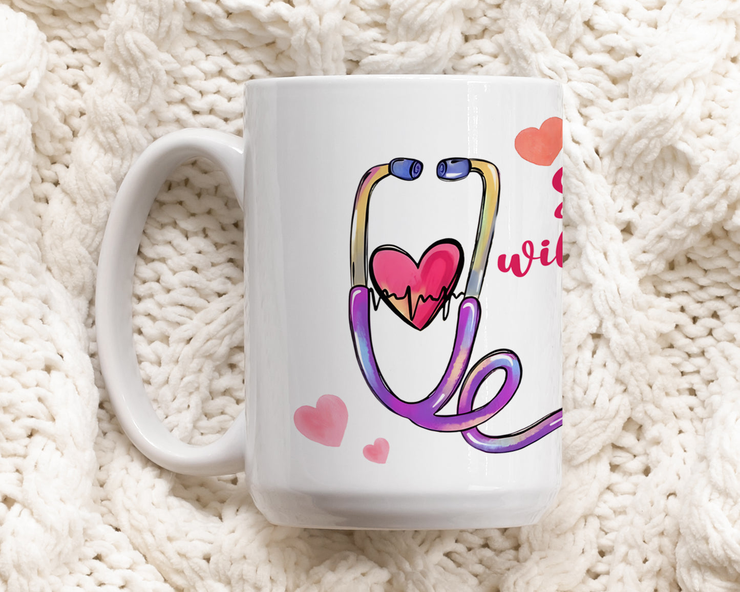 She Works Willingly With Her Hands Mug, Inspirational Nurse Coffee Cup