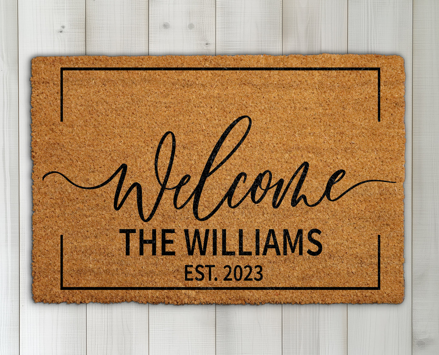 Custom Last Name Doormat, Personalized Family Mat for Housewarming Gift