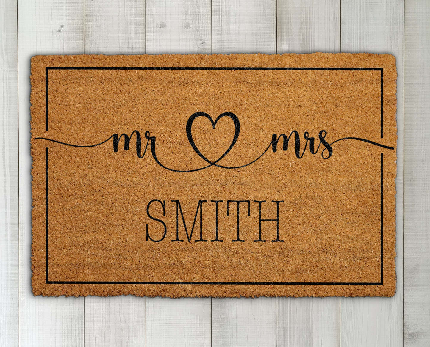 Personalized Mr And Mrs Doormat: The Perfect Newlywed Gift!