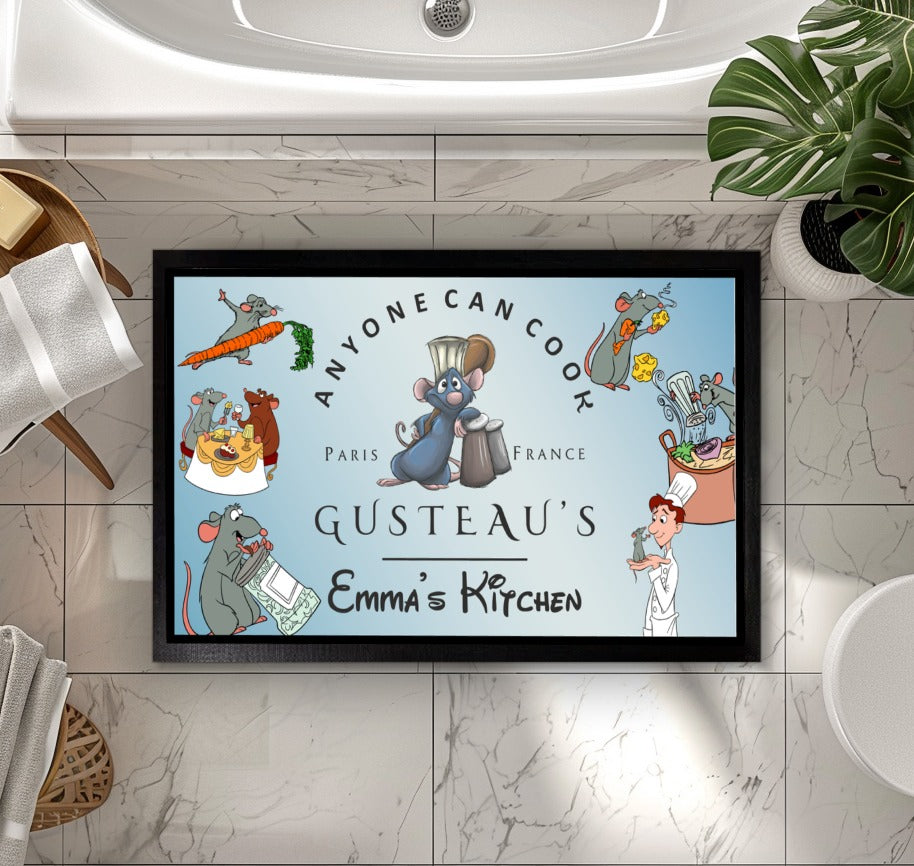Custom Gusteau's Kitchen Welcome Mat, Personalized Cook Lover Gift
