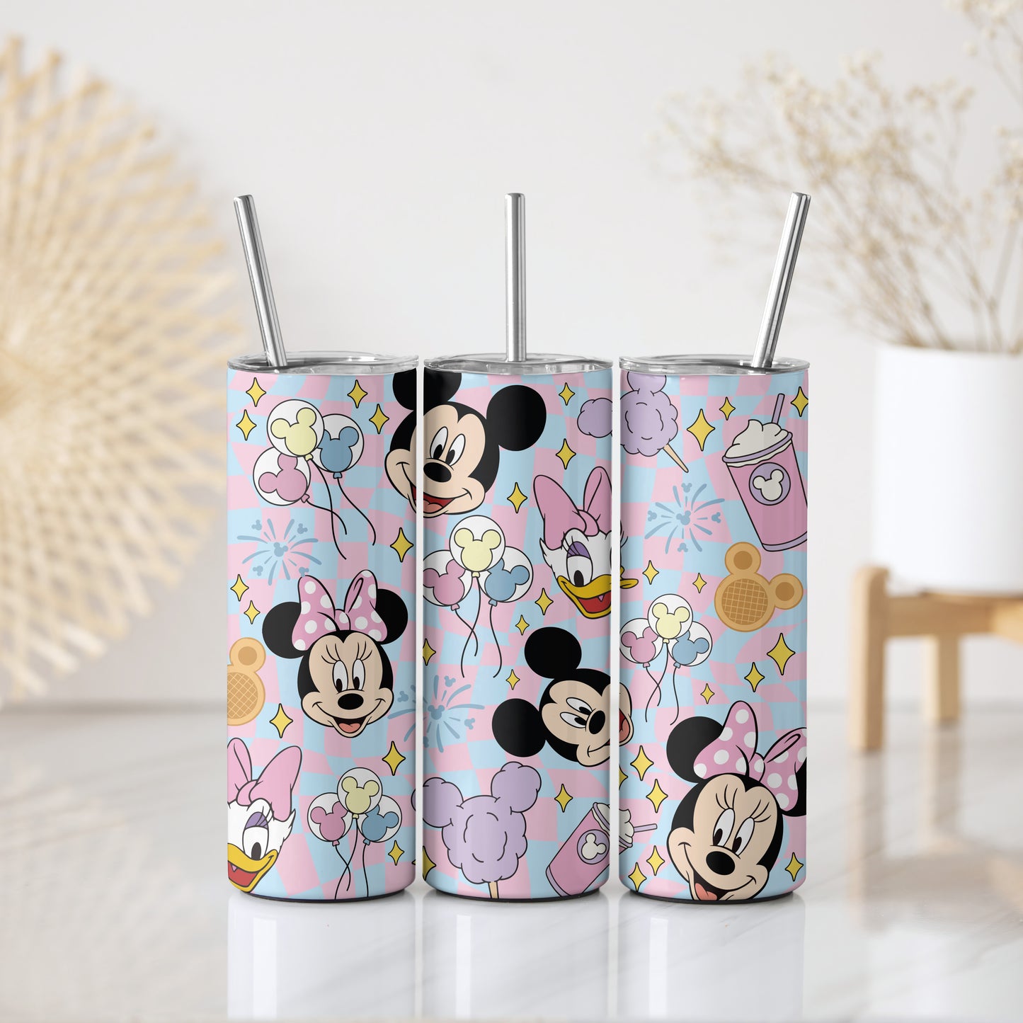 Disneyland Girls Trip Drinkware: Minnie Mouse, Daisy Duck Tumbler & Balloons