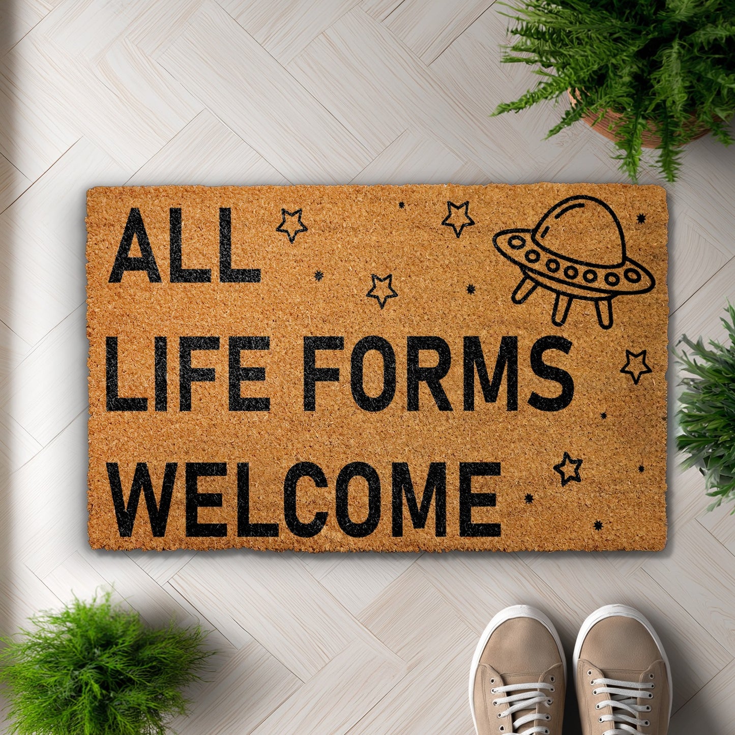 Sci-Fi Lovers Welcome with Funny Alien Doormat, Ideal Housewarming Gift