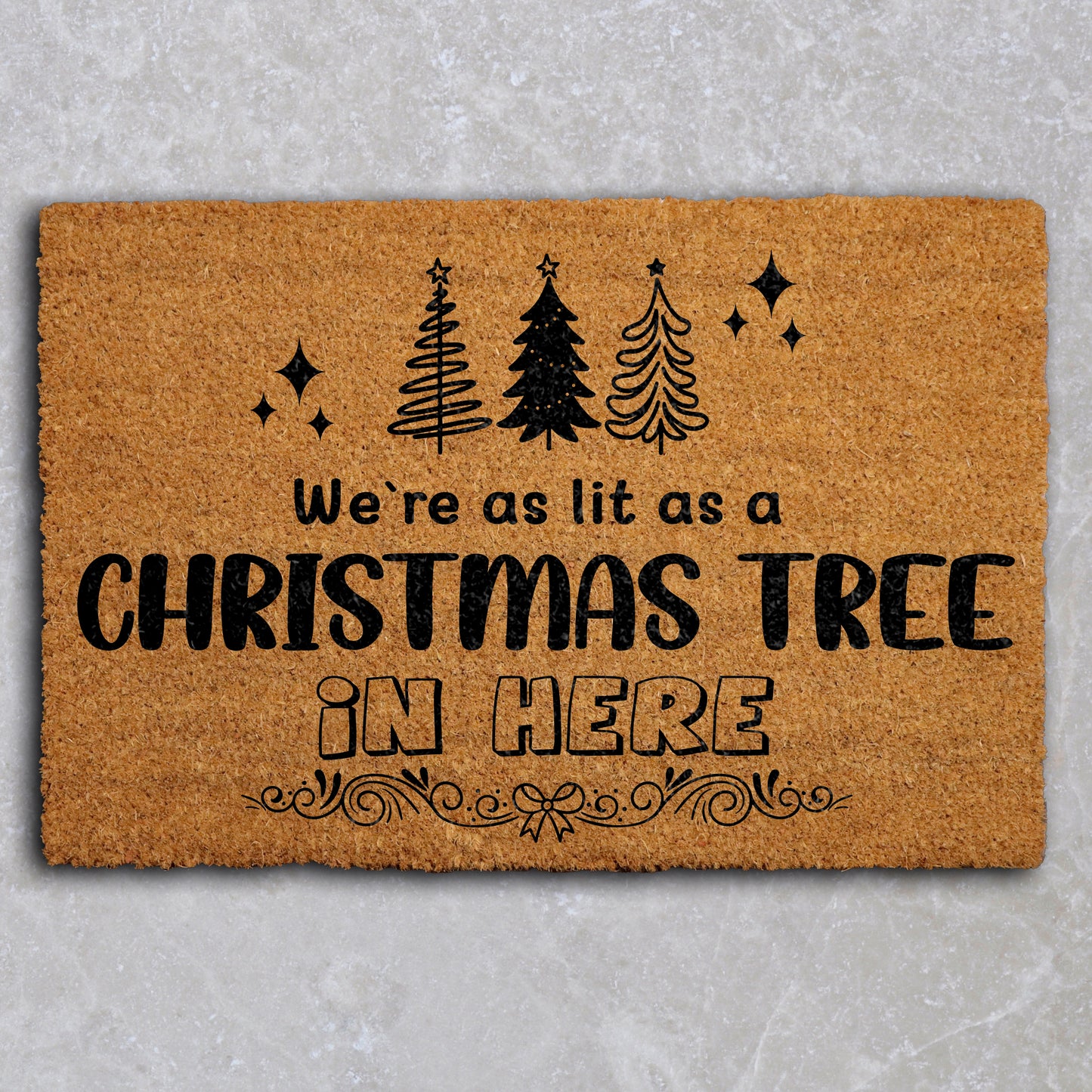 Light Up Your Entryway with our Festive Christmas Doormat!