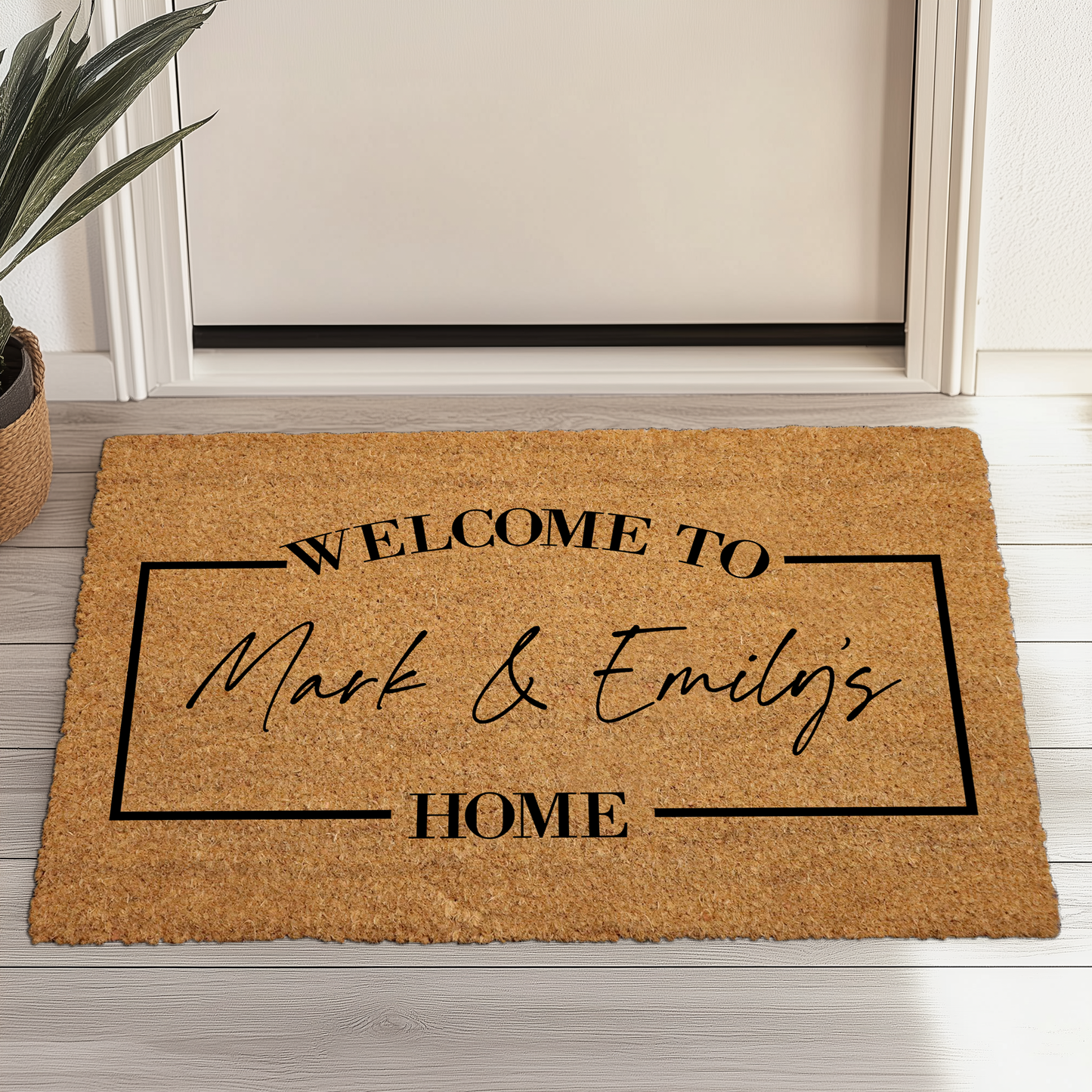 Custom Family Doormat, Coir Entry Mat - Ideal Housewarming Gift